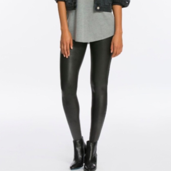 Spanx Petite Small Black Faux Leather Legging - Picture 11 of 11